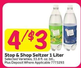Stop & Shop Seltzer 1 Liter