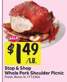 Stop & Shop Whole Pork Shoulder Picnic