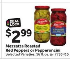 Mezzetta Roasted Red Peppers or Pepperoncini