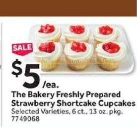 The Bakery Freshly Prepared Strawberry Shortcake Cupcakes