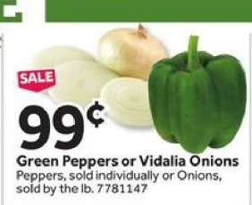 Green Peppers or Vidalia Onions