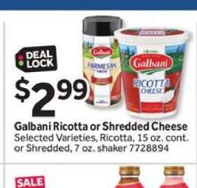 Galbani Ricotta or Shredded Cheese