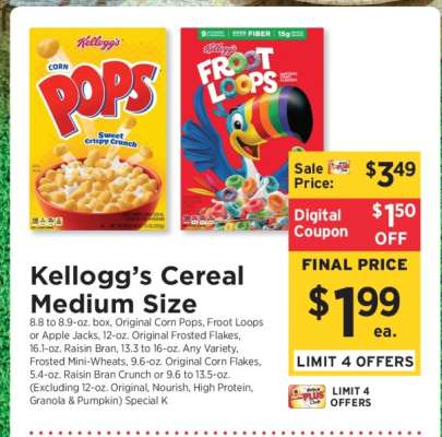 Kellogg's Cereal Medium Size