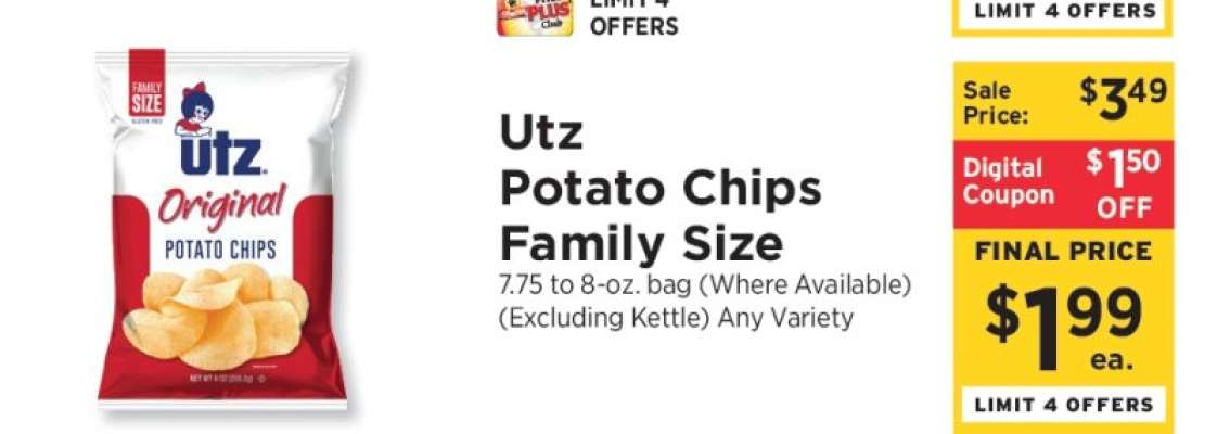 Utz Potato Chips Family Size