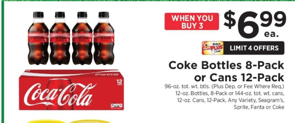 Coke Bottles 8-Pack or Cans 12-Pack