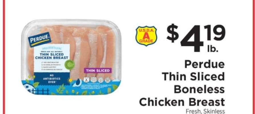 Perdue Thin Sliced Boneless Chicken Breast