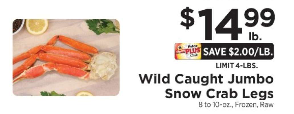 Wild Caught Jumbo Snow Crab Legs