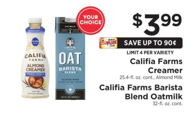 Califia Farms Creamer / Califia Farms Barista Blend Oatmilk