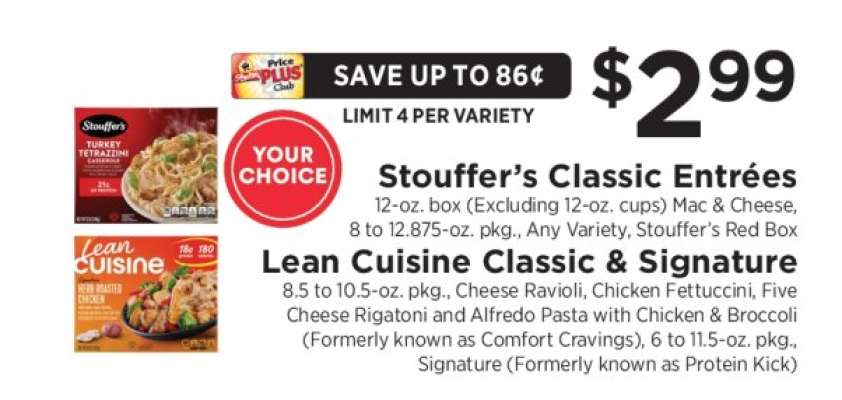 Stouffer’s Classic Entrées / Lean Cuisine Classic & Signature