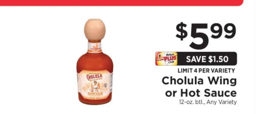 Cholula Wing or Hot Sauce