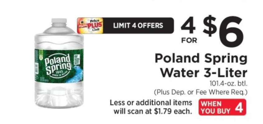 Poland Spring Water 3-Liter