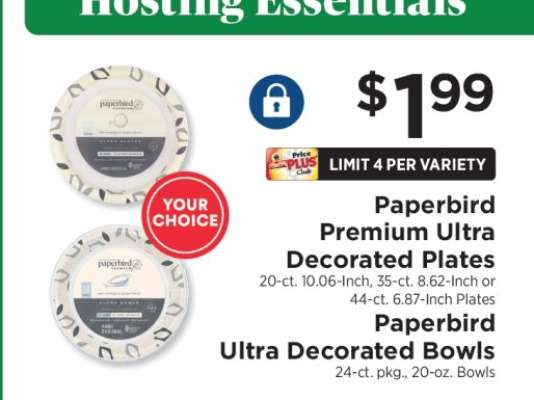 Paperbird Premium Ultra Decorated Plates or Bowls