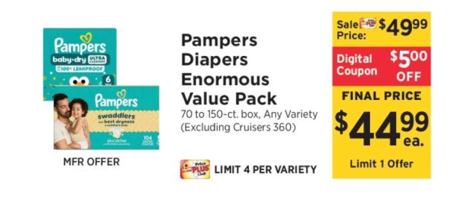 Pampers Diapers Enormous Value Pack