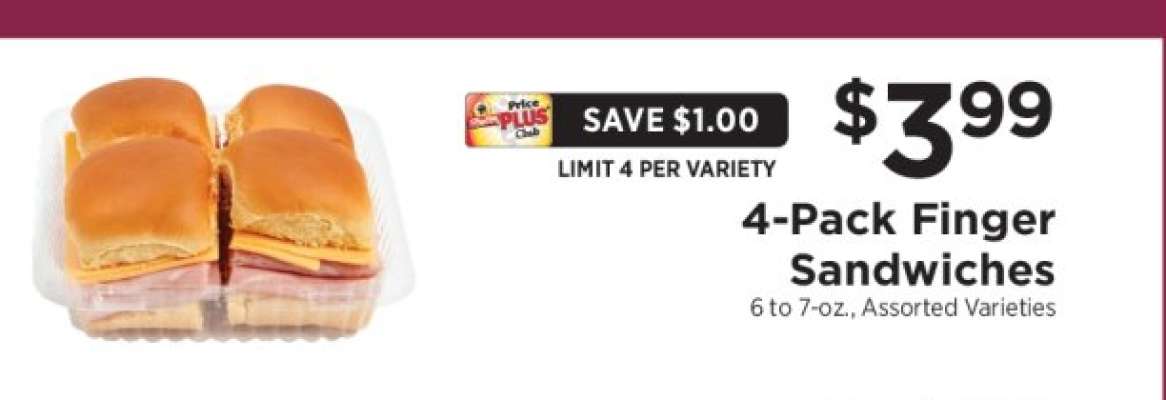 4-Pack Finger Sandwiches