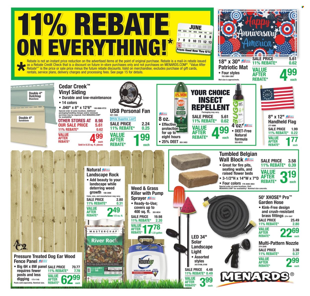 Menards ad - 06/04/2026 - 06/14/2026. Page 1