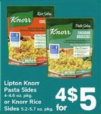 Lipton Knorr Pasta Sides or Knorr Rice Sides