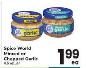 Spice World minced or chopped garlic