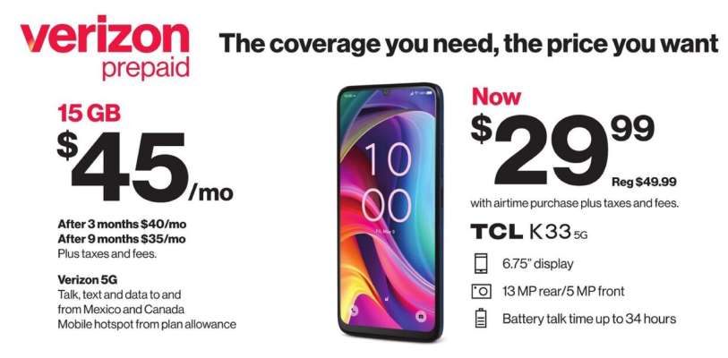 Verizon Prepaid 15 GB