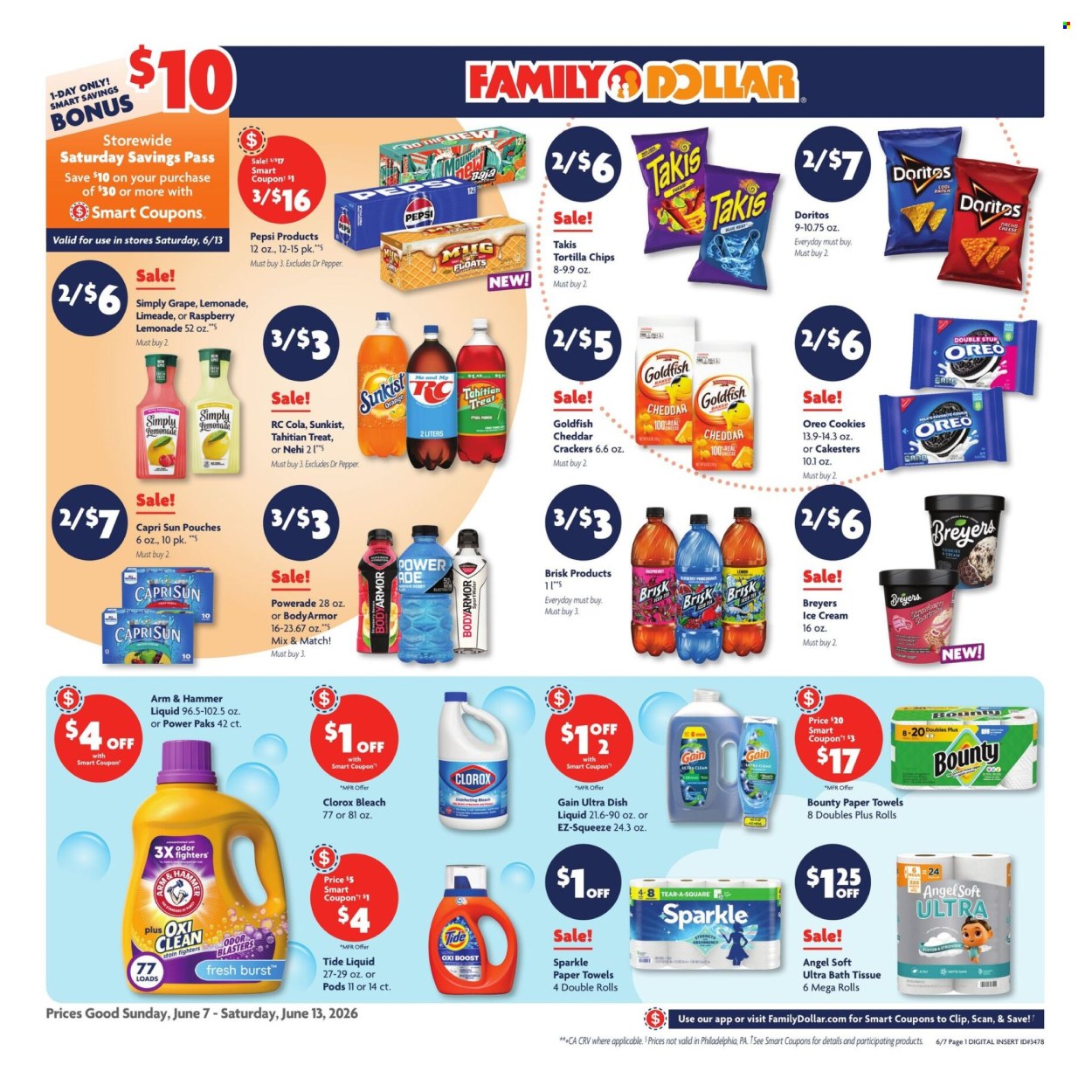 Family Dollar ad - 06/07/2026 - 06/13/2026. Page 1