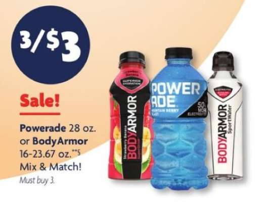 Powerade or Bodyarmor