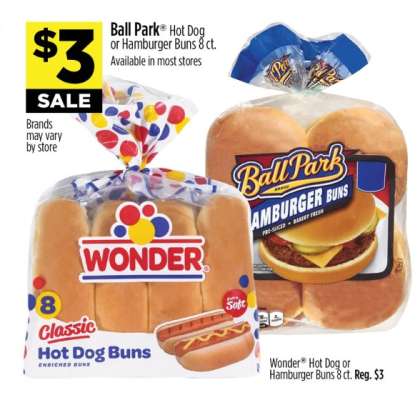 Wonder® Hot Dog or Hamburger Buns 8 ct.