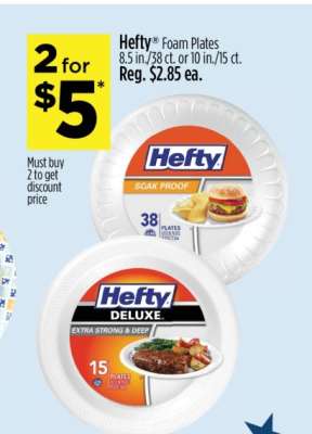 HEFTY FOAM PLATES