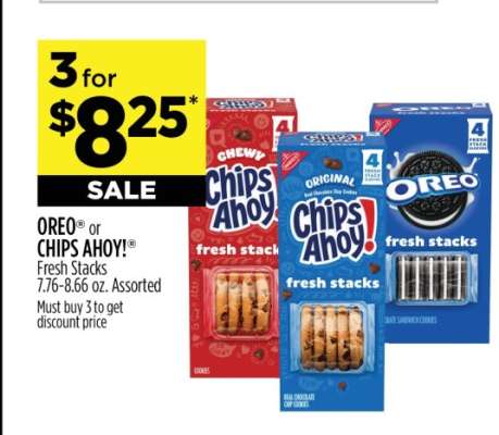 OREO or CHIPS AHOY! Fresh Stacks