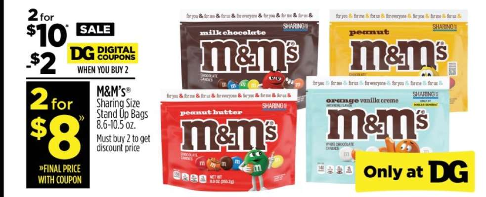 M&M's Sharing Size Stand Up Bags