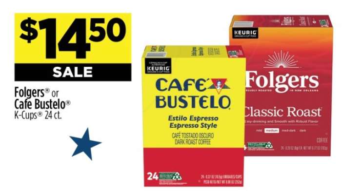 Folgers® or Cafe Bustelo® K-Cups® 24 ct.