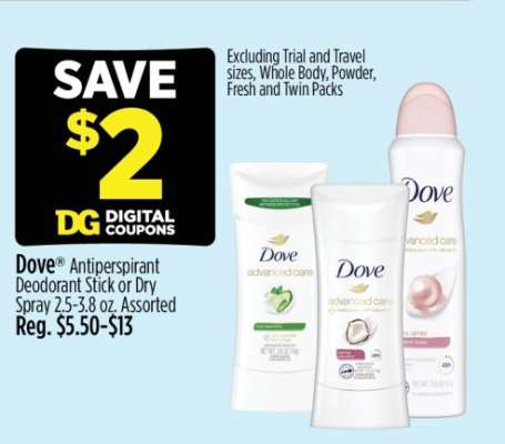 Dove® Antiperspirant Deodorant Stick or Dry Spray