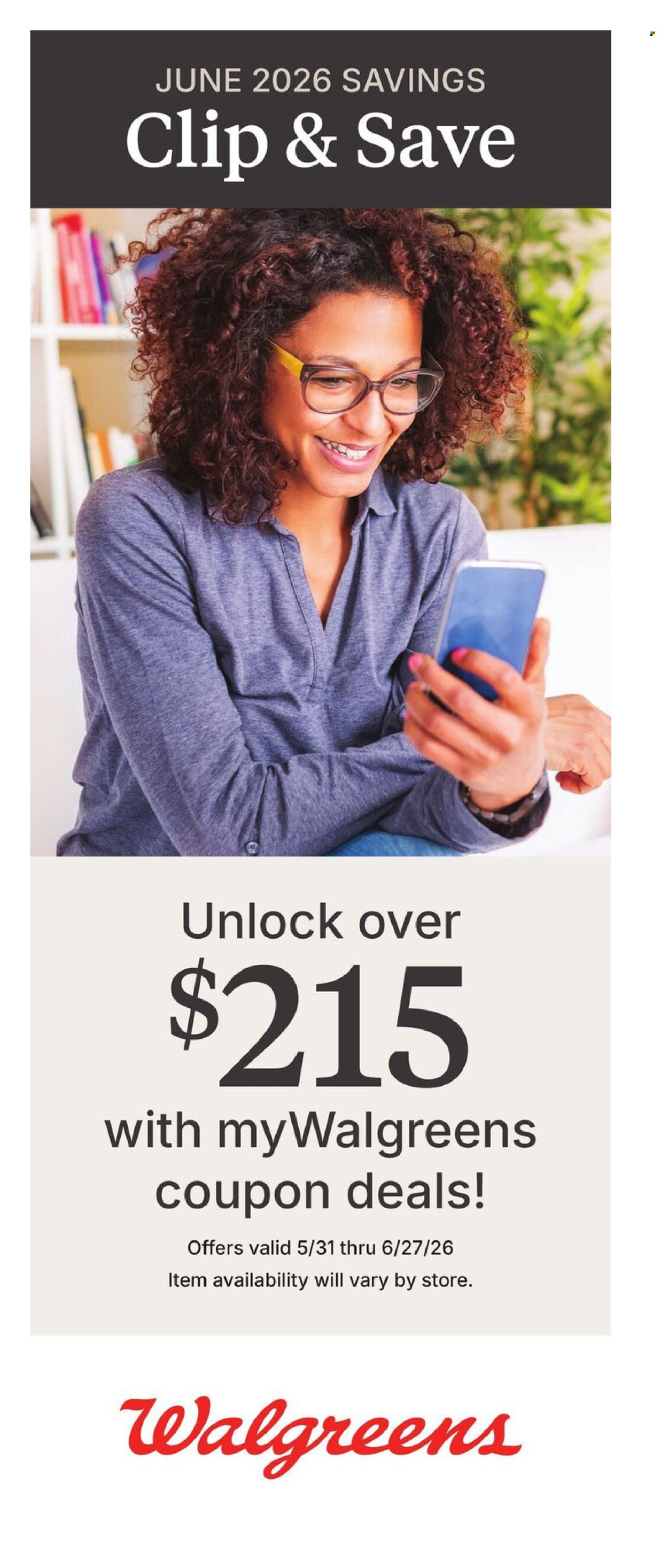 Walgreens ad - 05/31/2026 - 06/27/2026. Page 1