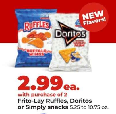 Frito-Lay Ruffles, Doritos or Simply snacks