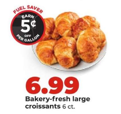 Bakery fresh large croissants