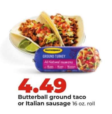 Butterball ground taco or Italian sausage