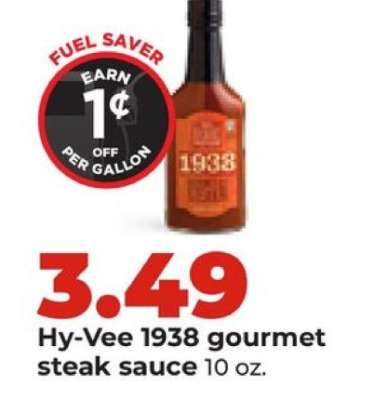 Hy-Vee 1938 gourmet steak sauce