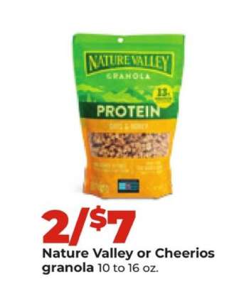 Nature Valley or Cheerios granola