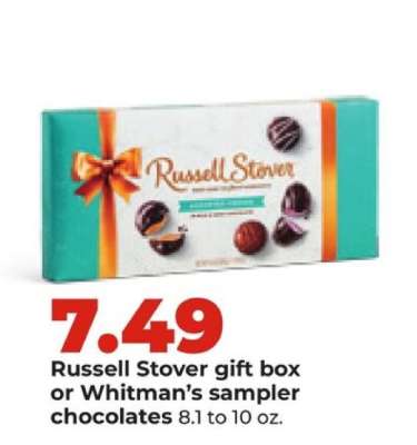 Russell Stover gift box or Whitman's sampler chocolates