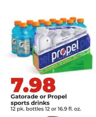 Gatorade or Propel sports drinks