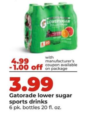 Gatorade lower sugar sports drinks