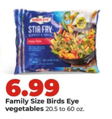 Family Size Birds Eye Vegetables