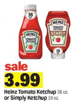 Heinz Tomato Ketchup or Simply Ketchup