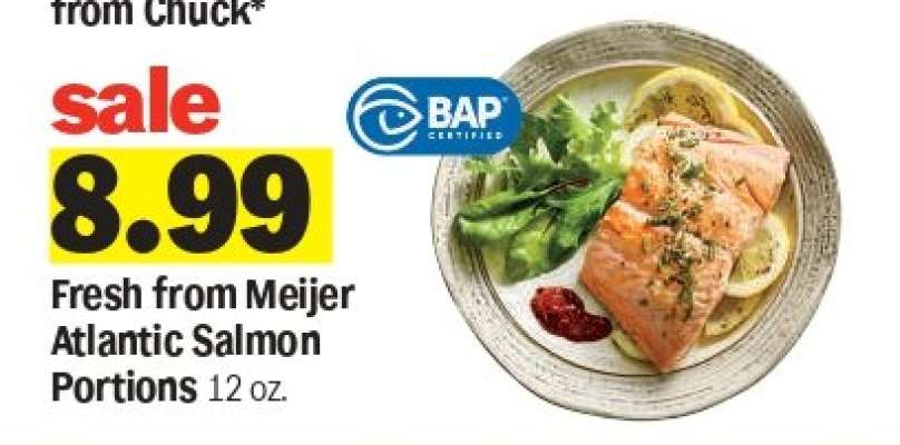 Fresh from Meijer Atlantic Salmon Portions