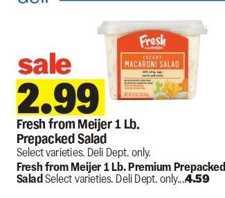 Fresh from Meijer 1 Lb. Prepacked Salad*