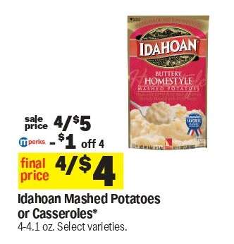 Idahoan Mashed Potatoes or Casseroles