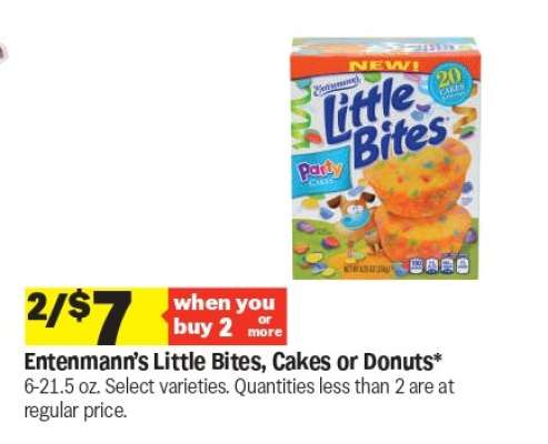 Entenmann’s Little Bites, Cakes or Donuts