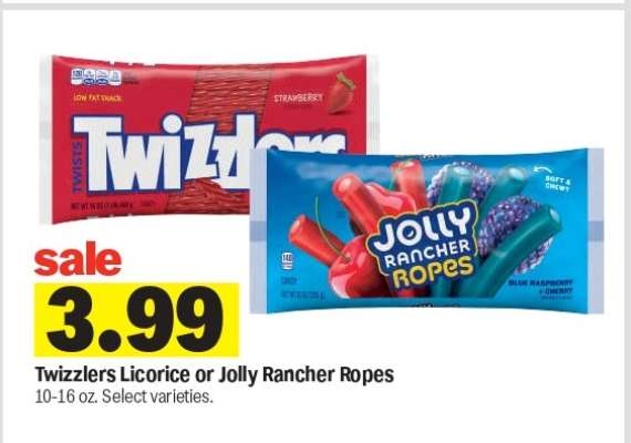 Twizzlers Licorice or Jolly Rancher Ropes