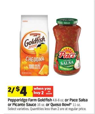 Pepperidge Farm Goldfish or Pace Salsa or Picante Sauce or Queso Bowl