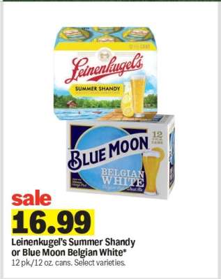 Leinenkugel's Summer Shandy or Blue Moon Belgian White*