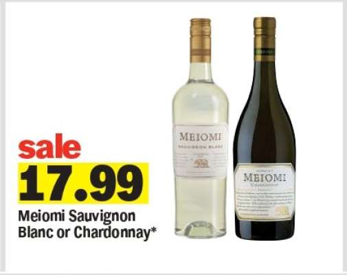 Meiomi Sauvignon Blanc or Chardonnay