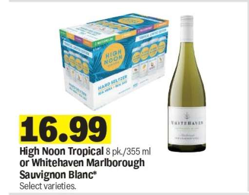 High Noon Tropical or Whitehaven Marlborough Sauvignon Blanc